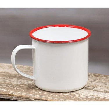 Red Rim Enamel Coffee Mug - The Fox Decor